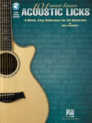 101 Must-Know Acoustic Licks - Marshall - Guitar TAB - Book/Audio Online