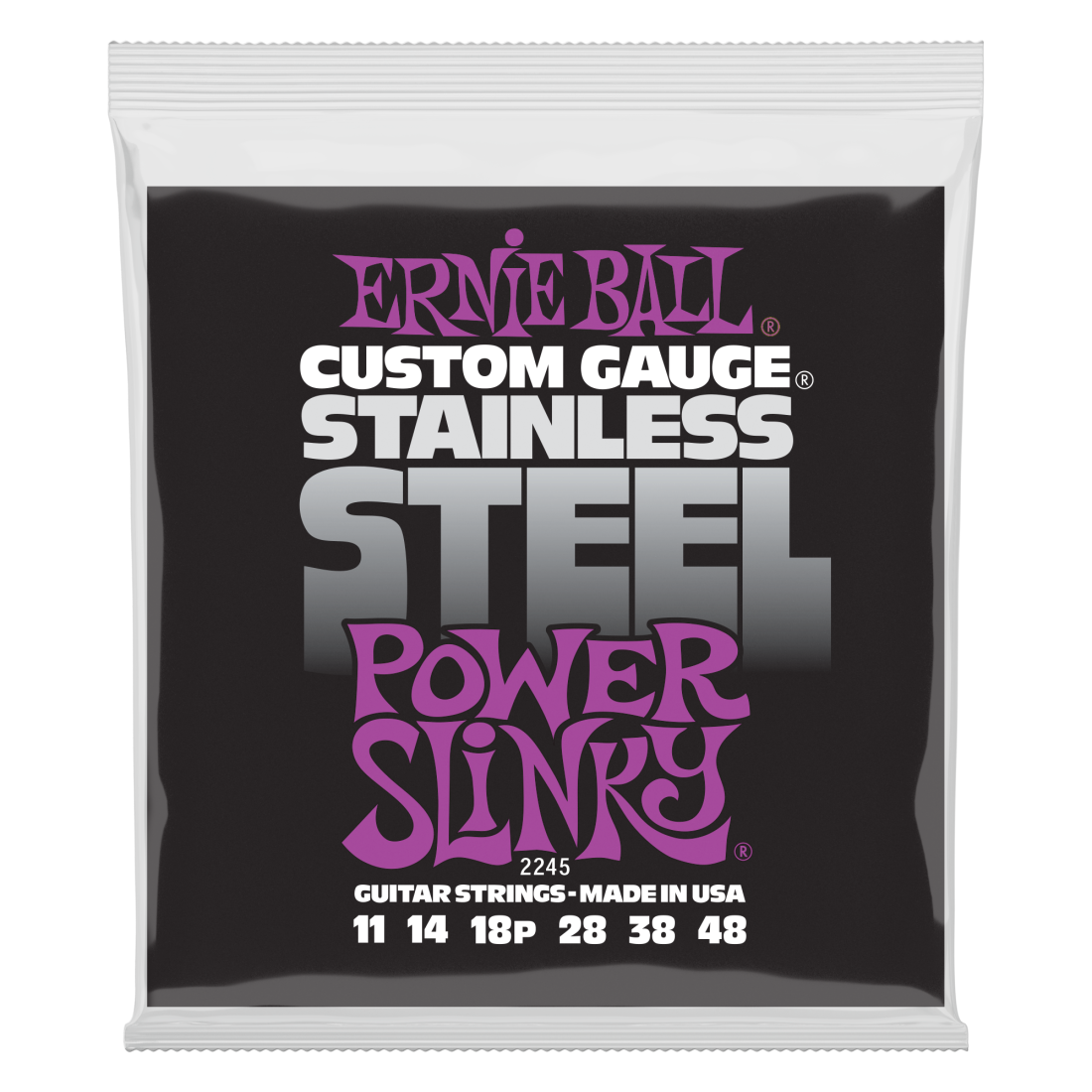 Power Slinky Stainless Steel Wound Electric Guitar Strings 11-48