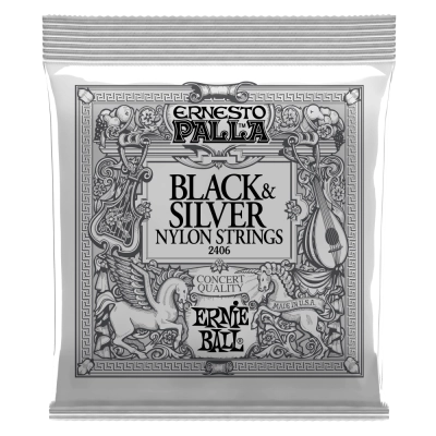 Ernie Ball - Ernesto Palla Black & Silver Nylon Classical Guitar Strings