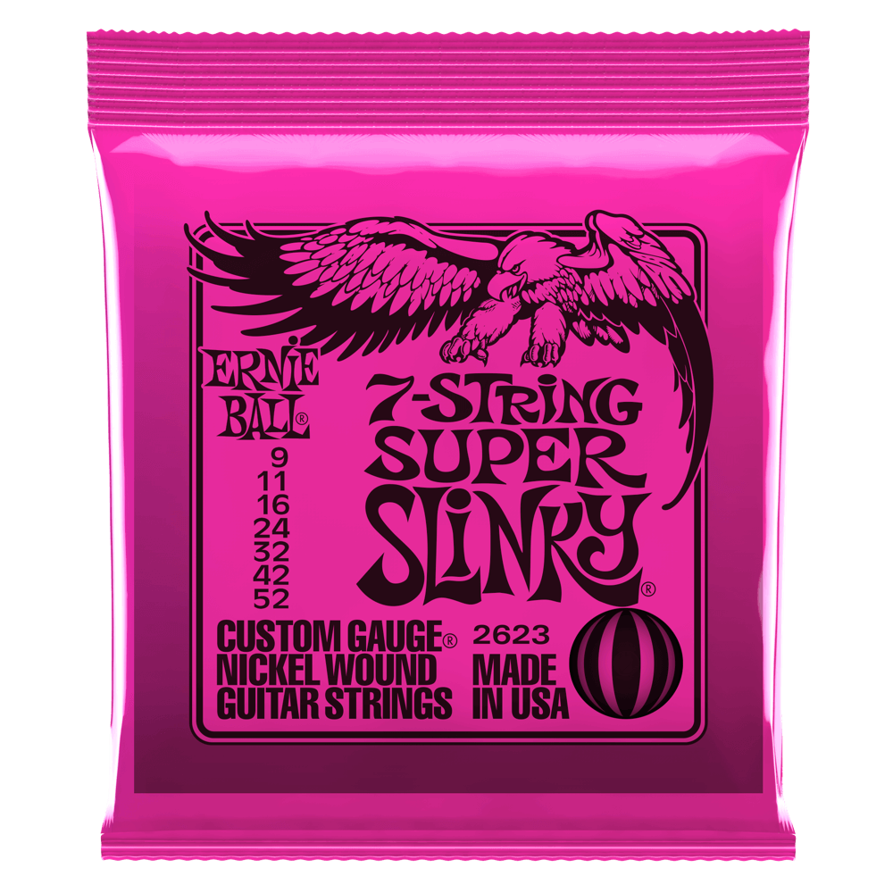 Super Slinky 7-String Nickel Wound Electric Guitar Strings 9-52
