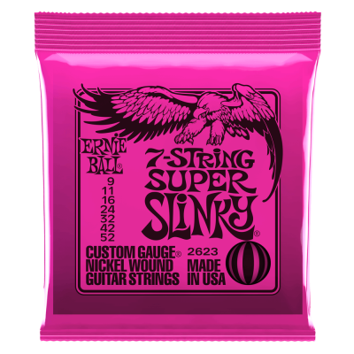 Ernie Ball - Super Slinky 7-String Nickel Wound Electric Guitar Strings 9-52