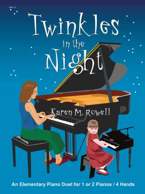 Debra Wanless Music - Twinkles in the Night - Rowell - Piano Duet (1 Piano, 4 Hands)