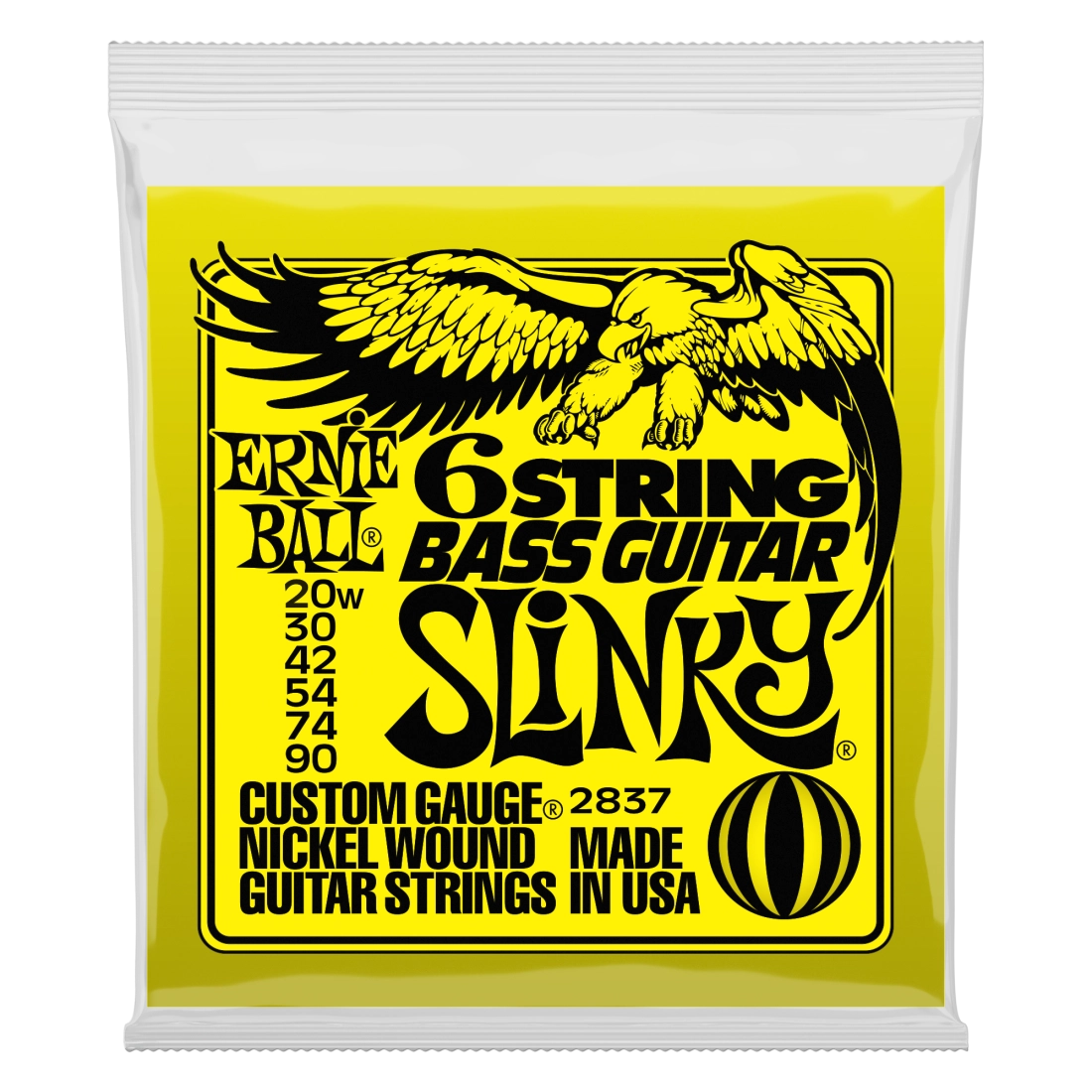 Slinky 6-String Bass Guitar Strings 20-90