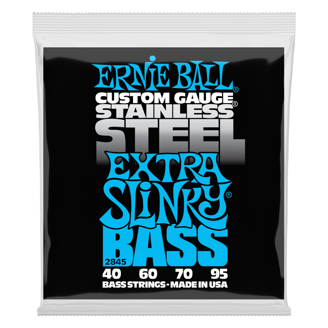 Extra Slinky Stainless Steel Electric Bass Strings 40-95