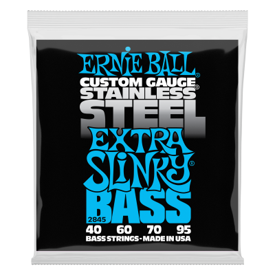 Ernie Ball - Extra Slinky Stainless Steel Electric Bass Strings 40-95