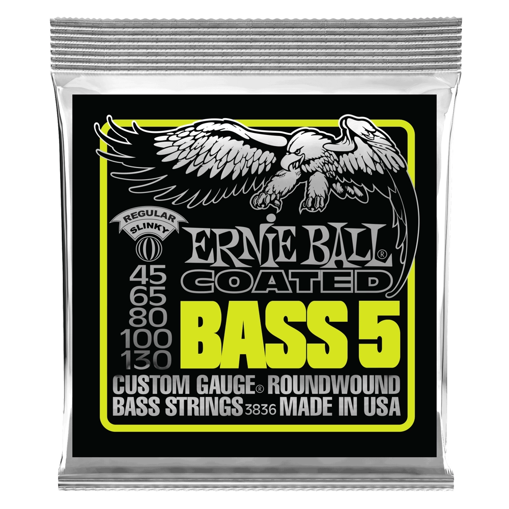 Regular Slinky 5-String Coated Electric Bass Strings 45-130