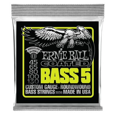 Ernie Ball - Regular Slinky 5-String Coated Electric Bass Strings 45-130
