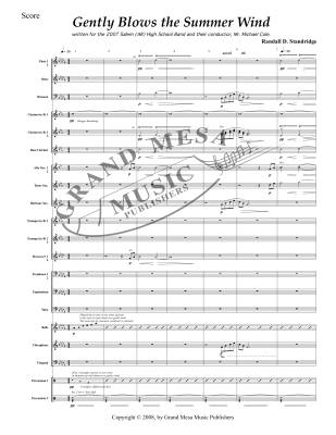 Gently Blows the Summer Wind - Standridge - Concert Band - Gr. 3