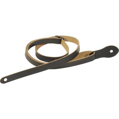 Genuine Leather Mandolin/Ukelele Strap - Black