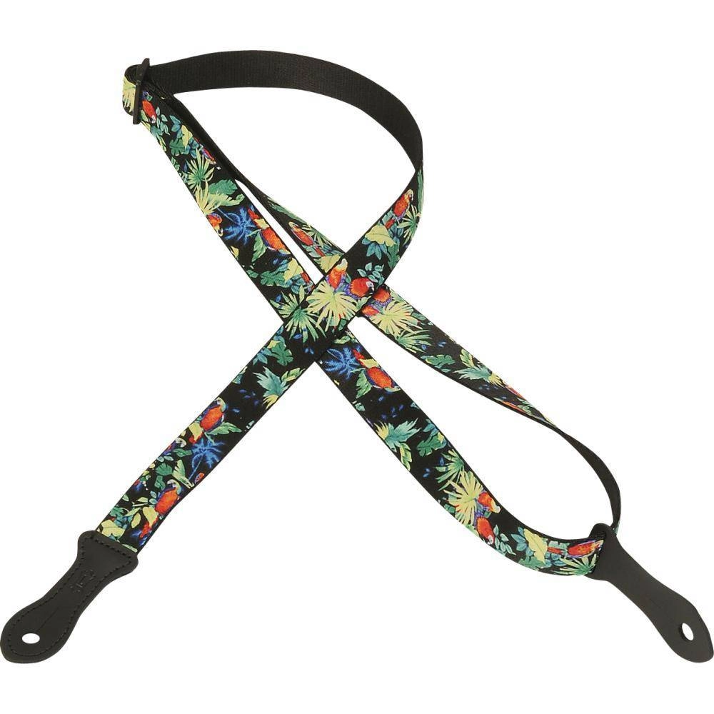 1\'\' Polyester Sublimation Print Mandolin/Ukelele Strap - Parrots