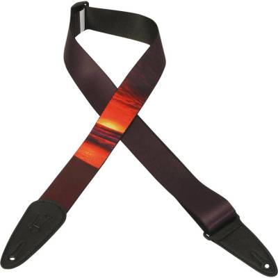 2\'\' Polyester Guitar Strap - Red Sunset