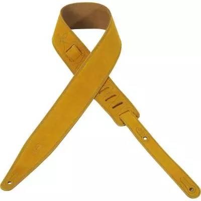 2.5 Inch Suede Guitar Strap - Yellow