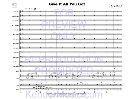 Give It All You Got - Shutack - Jazz Ensemble - Gr. Easy