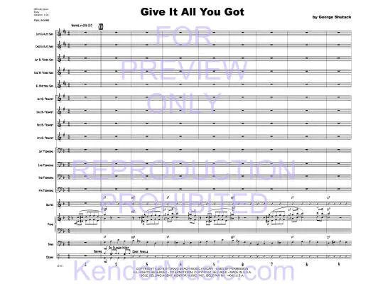 Give It All You Got - Shutack - Jazz Ensemble - Gr. Easy