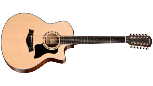 12-string Spruce/Sapele Cutaway Acoustic Electric Guitar w/Case
