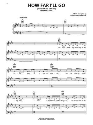How Far I\'ll Go (from Moana) - Miranda - Piano/Vocal/Guitar