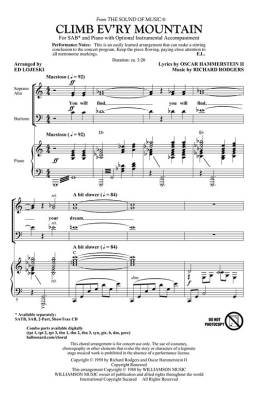 Climb Ev\'ry Mountain (from The Sound of Music) - Rodgers /Hammerstein /Lojeski - SAB
