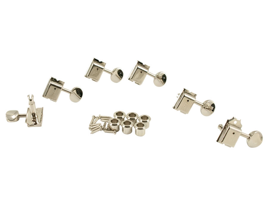 L6 Tuner Set w/Metal Oval Button - Nickel