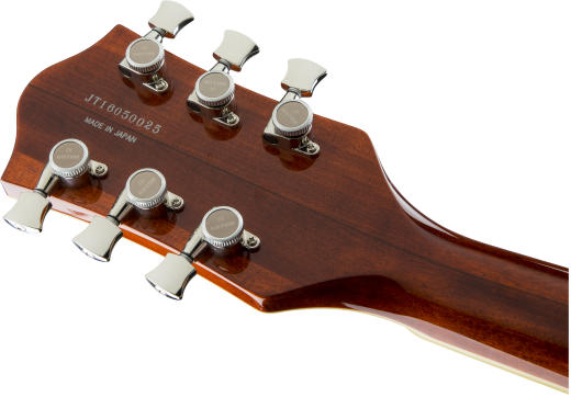 G6609TFM Player\'s Edition Broadkaster Double Cutaway with Bigsby, USA Full\'Tron Pickups, Tiger Flame Maple - Bourbon Stain