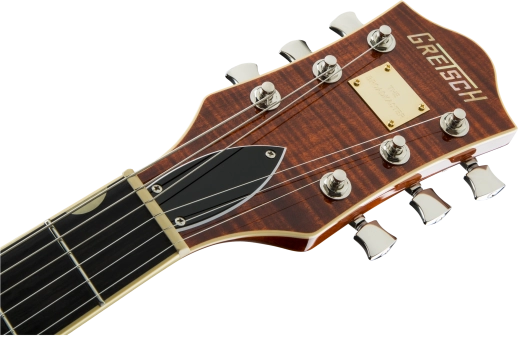 G6609TFM Player\'s Edition Broadkaster Double Cutaway with Bigsby, USA Full\'Tron Pickups, Tiger Flame Maple - Bourbon Stain