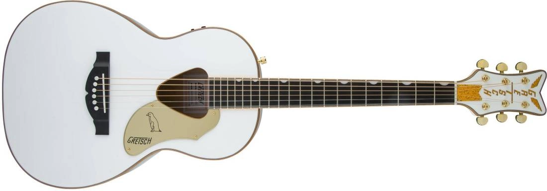 G5021WPE Rancher Penguin Parlor Acoustic/Electric, Fishman Pickup System - White