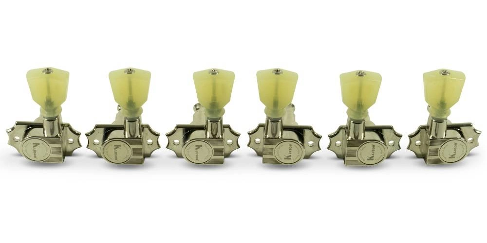 3+3 Revolution Pearloid Button Tuner Set - Nickel