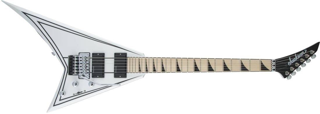 X Series Rhoads RRX24, Maple Fingerboard, Snow White with Black Pinstripes