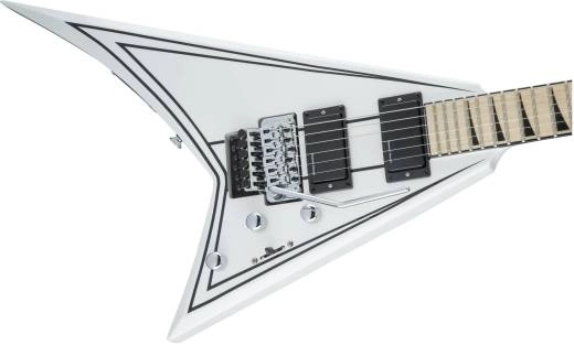 X Series Rhoads RRX24, Maple Fingerboard, Snow White with Black Pinstripes