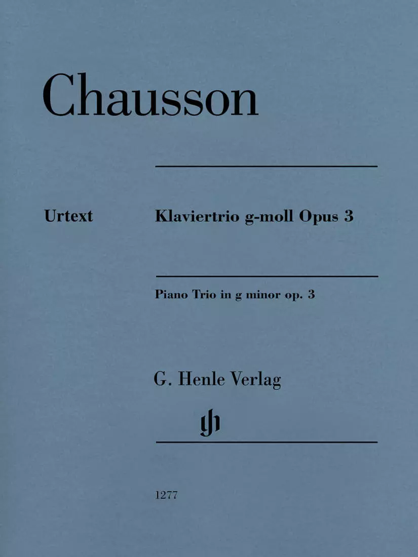 Piano Trio in G minor, Op. 3 - Chausson/Jost  - Violin/Cello/Piano