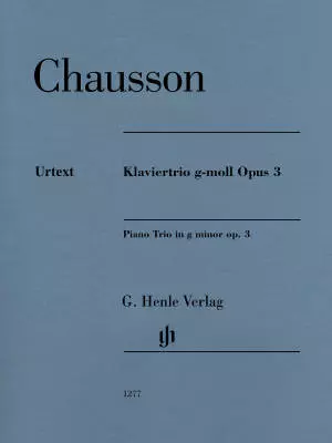 G. Henle Verlag - Piano Trio in G minor, Op. 3 - Chausson/Jost  - Violin/Cello/Piano