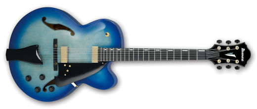 AFC Contemporary Archtop Hollowbody Guitar - Jet Blue Burst