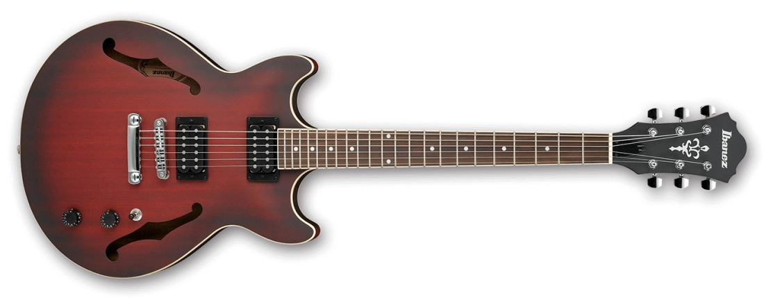 Artcore AM Semi Hollowbody Guitar - Sunburst Red Flat