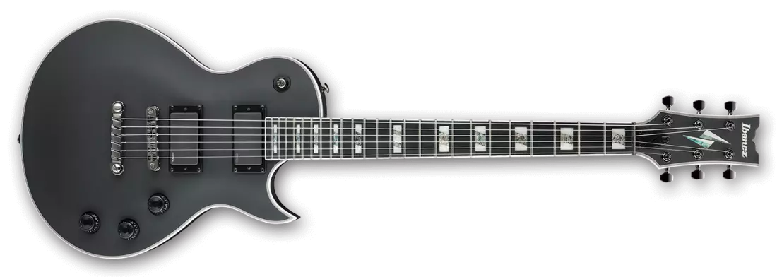 ARZ Iron Label Electric Guitar - Black Flat