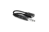 Hosa - Y Cable - 1/4 Inch TRS to Dual 3.5mm TRSF