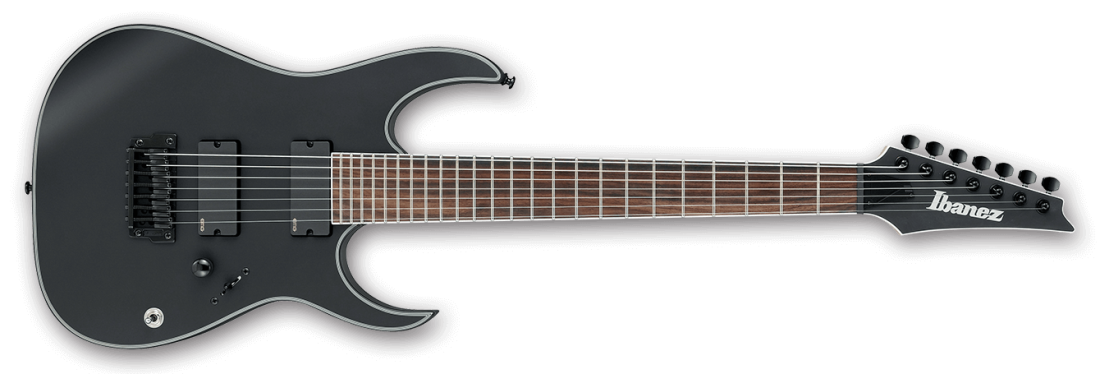 RG Iron Label 7-String Electric Guitar - Black Flat