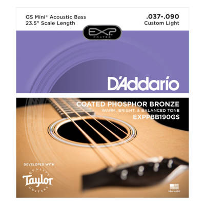 EXP-Coated Acoustic Bass Strings, Taylor GS Mini Scale, 37-90