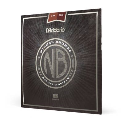 DAddario - Nickel Bronze Acoustic Guitar Strings, Resophonic, 16-56