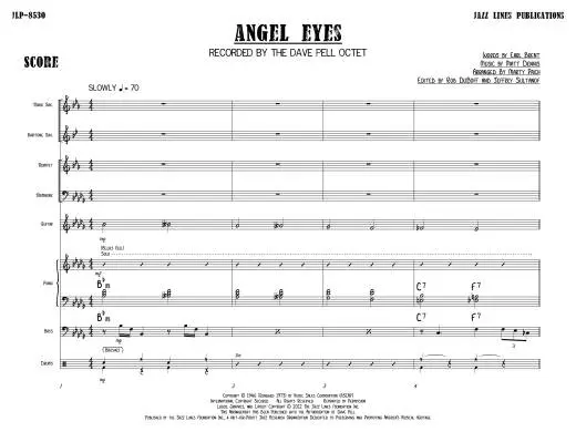 Angel Eyes - Brent/Dennis/Paich - Jazz Combo