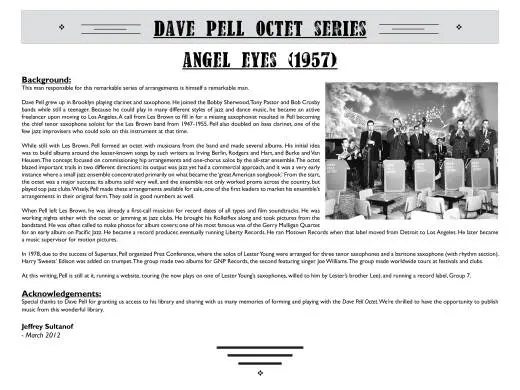 Angel Eyes - Brent/Dennis/Paich - Jazz Combo