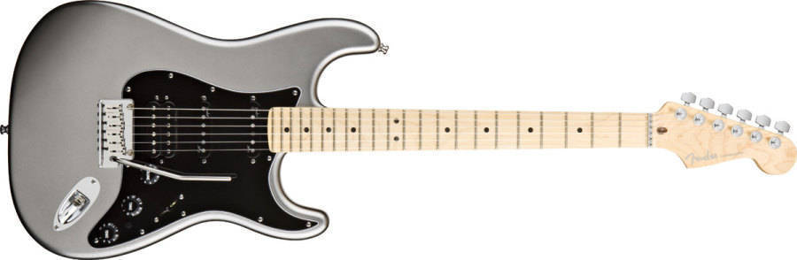 American Deluxe HSS Strat - Maple Neck in Tungsten