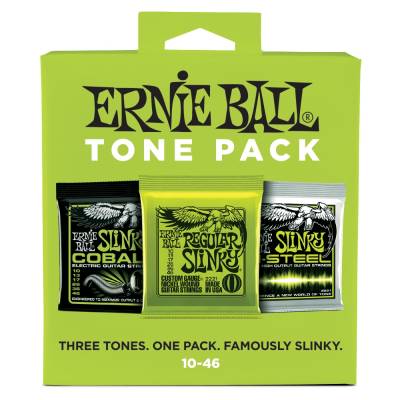 Ernie Ball - Ensembles de cordes de guitare lectrique Tone Pack, rgulier, 10-46