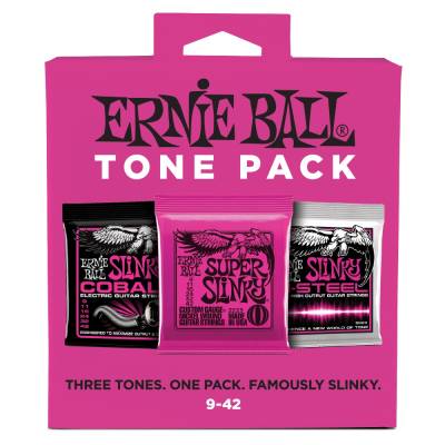 Ernie Ball - Ensemble de paquets de guitare lectrique Tone Pack, Super Slinky, 9-42