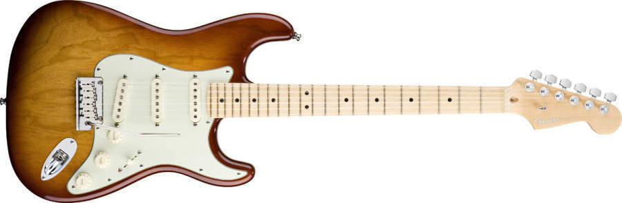 Fender Musical Instruments - American Deluxe Ash Strat - Maple Neck in  Tobacco Sunburst