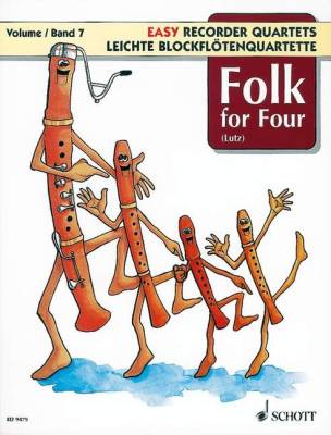 Schott - Folk for Four: Easy Recorder Quartets Volume 7 - Book