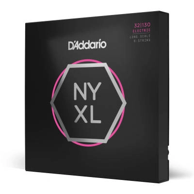 DAddario - NYXL Long Scale, Regular Light 6-String Bass Set, 32-130