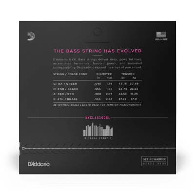 NYXL Super Long Scale, Regular Light Bass String Set, 45-100