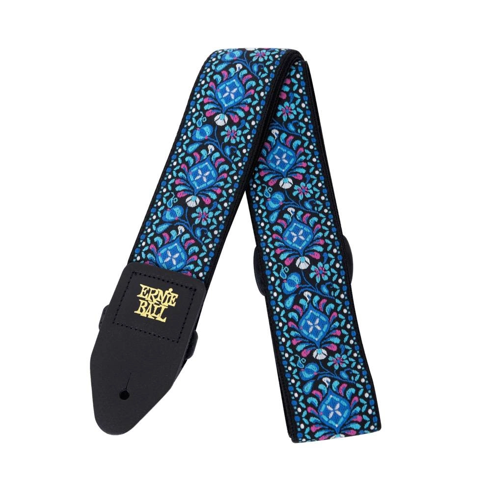 Indigo Orchid Jacquard Guitar Strap