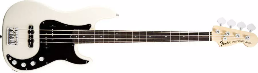 American Deluxe Precision Bass - Rosewood Neck in Olympic White