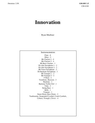Innovation - Meeboer - Concert Band - Gr. 1.5