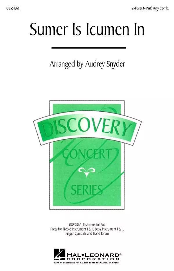 Sumer Is Icumen In - English/Snyder - 2pt/3pt